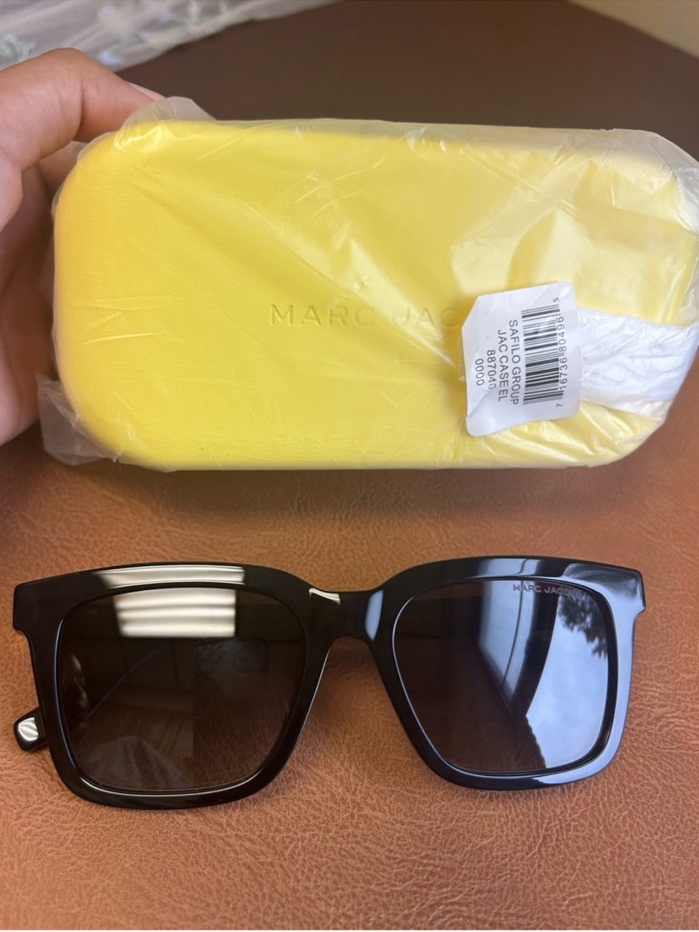 Marc Jacobs Black Square Men's Sunglasses with Gradient Lenses